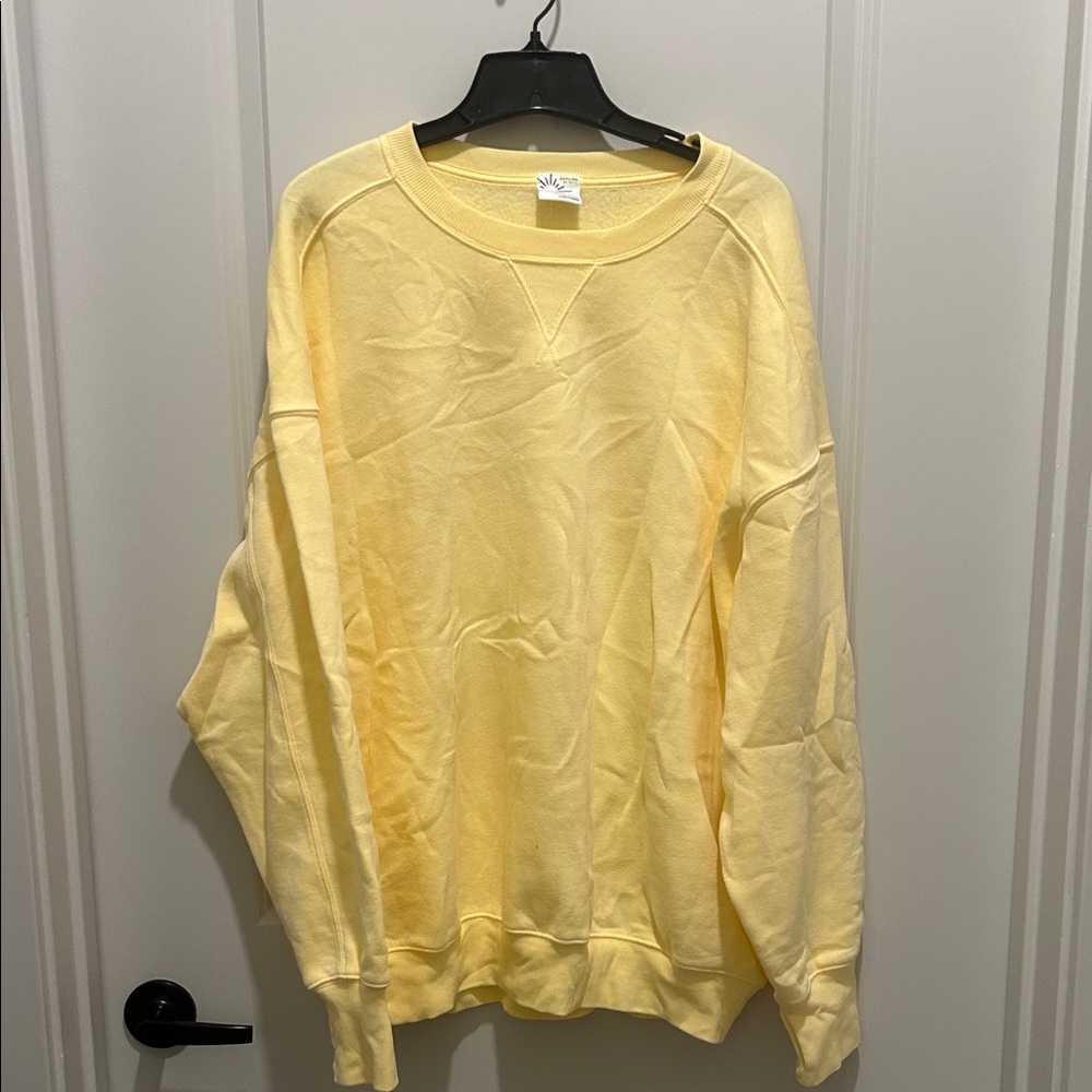 Offline By Aerie Cloud Yellow Oversized Crewneck